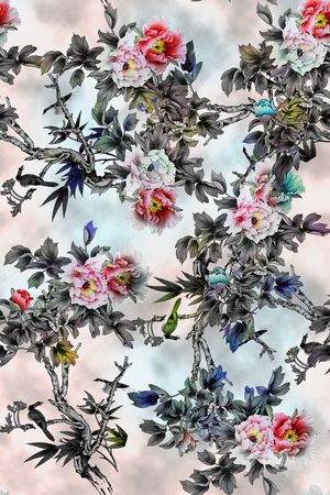 花卉印花华亿平台图片