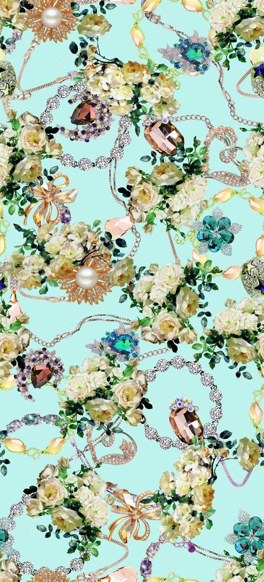 浪漫花卉印花华亿平台图片