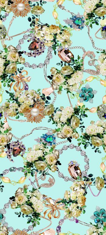 593262-浪漫花卉珠宝手链