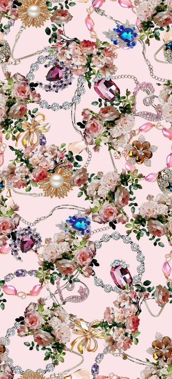 593263-浪漫花卉珠宝手链