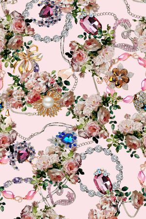 浪漫花卉印花华亿平台图片