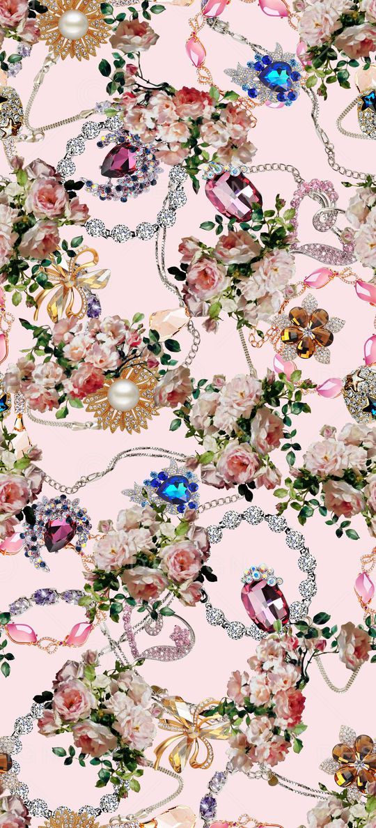 浪漫花卉印花华亿平台图片