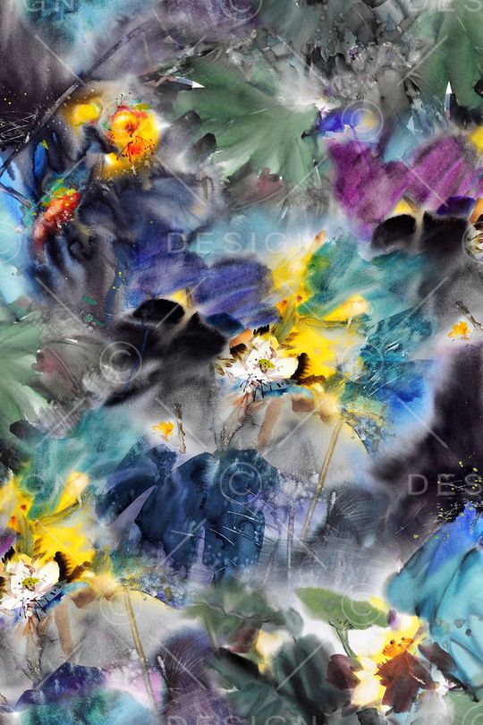 水彩印花华亿平台图片