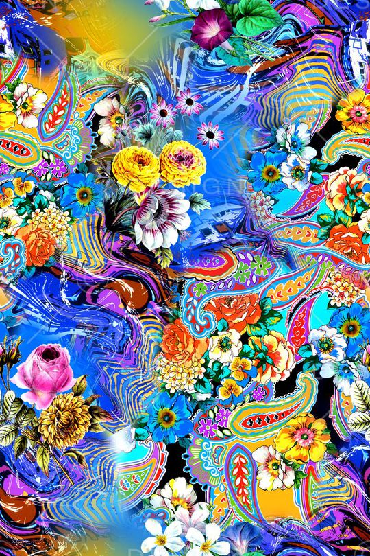 花卉印花华亿平台图片