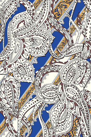 欧式复古印花华亿平台图片