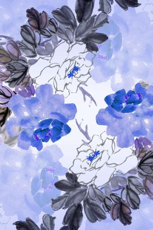 牡丹印花华亿平台图片