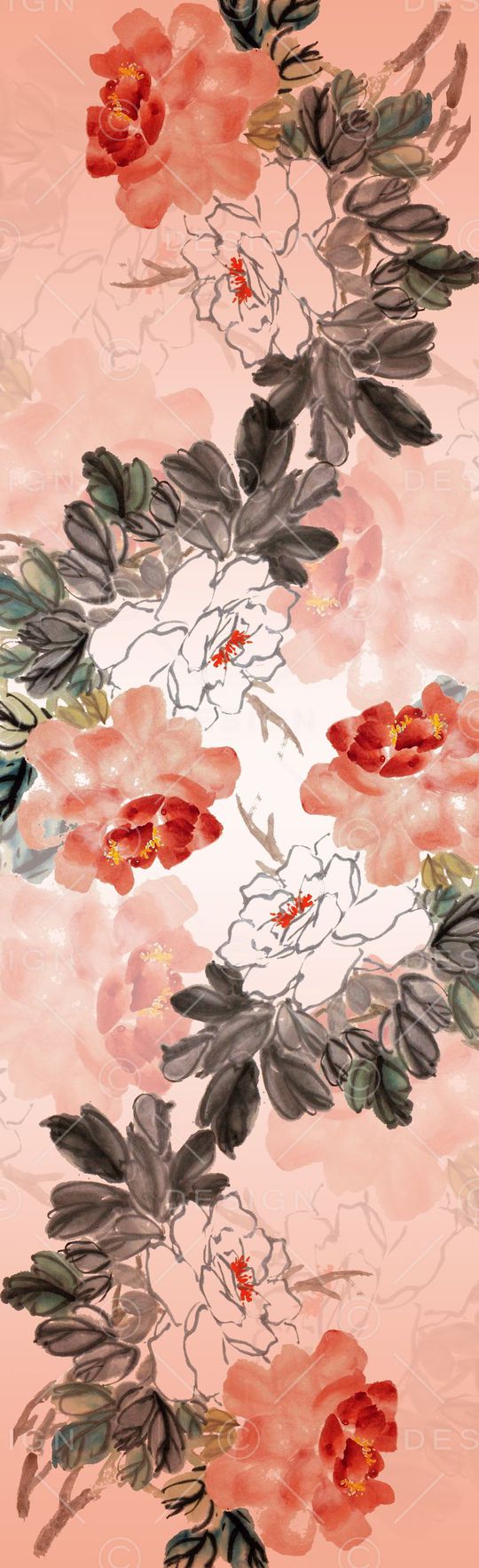 牡丹印花华亿平台图片