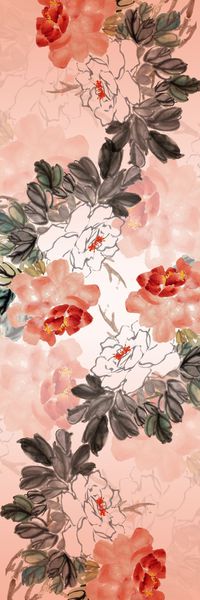 牡丹印花华亿平台图片