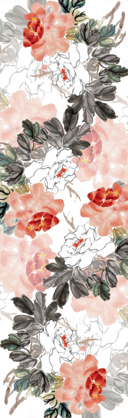 牡丹印花华亿平台图片