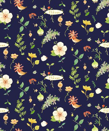 593506-手绘定位花鸟