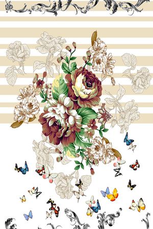 花卉印花华亿平台图片