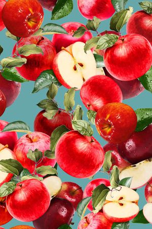 枝条水果印花华亿平台图片