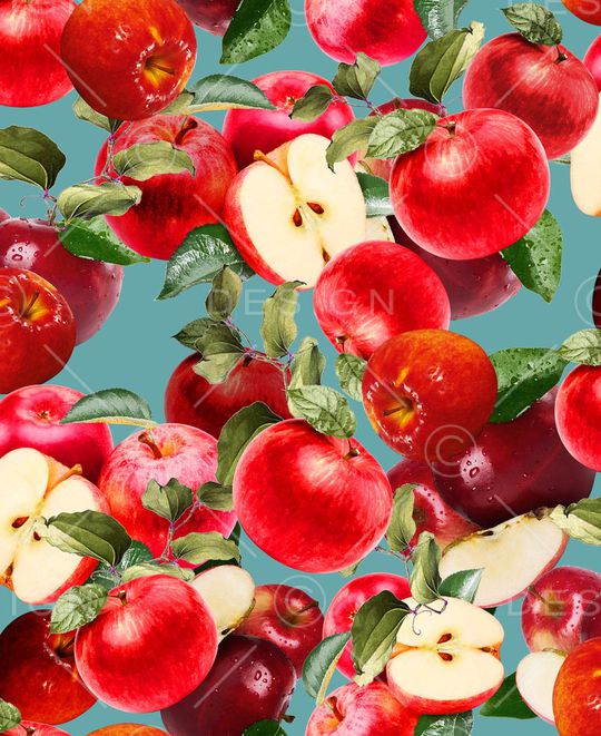 枝条水果印花华亿平台图片