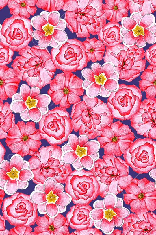 花卉印花华亿平台图片