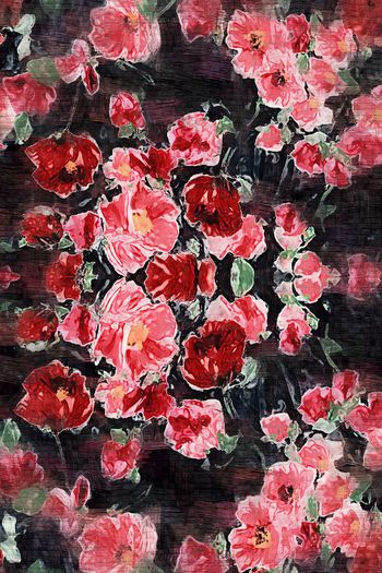 花卉印花华亿平台图片