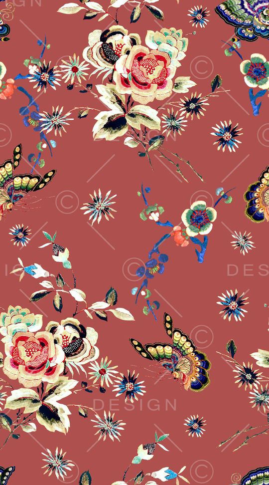 花卉印花华亿平台图片