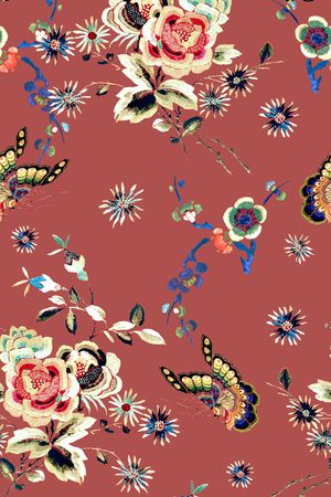 花卉印花华亿平台图片