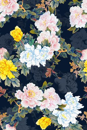 中国风印花华亿平台图片