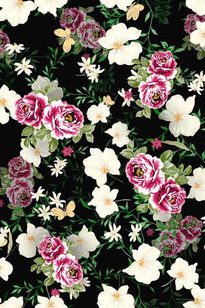 玫瑰印花华亿平台图片