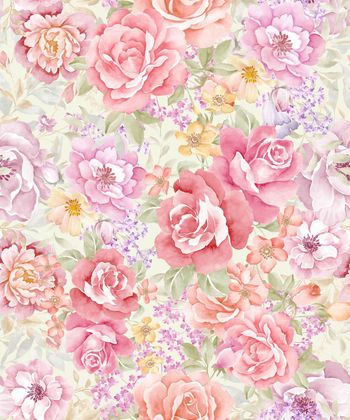 593801-小清新花卉沙发布艺