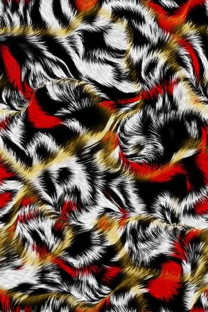 动物纹印花华亿平台图片