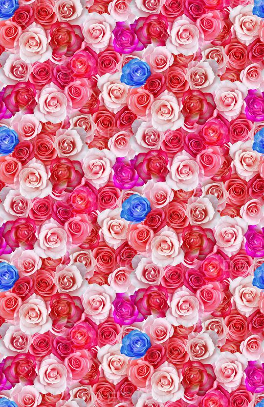 绚丽花卉印花华亿平台图片