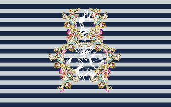 594202-条纹定位小花