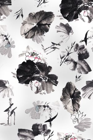 莲叶印花华亿平台图片