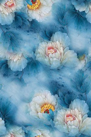 牡丹印花华亿平台图片