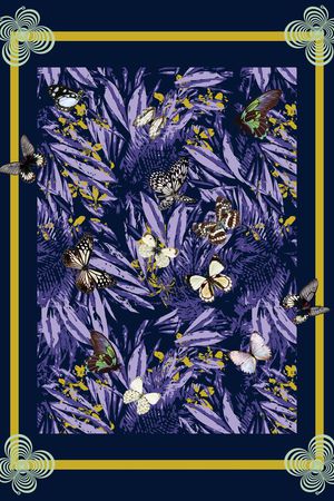 蝴蝶印花华亿平台图片