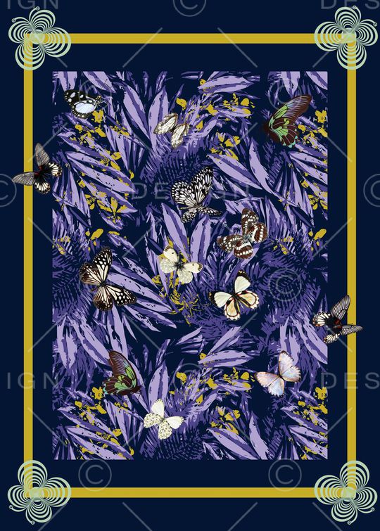 蝴蝶印花华亿平台图片