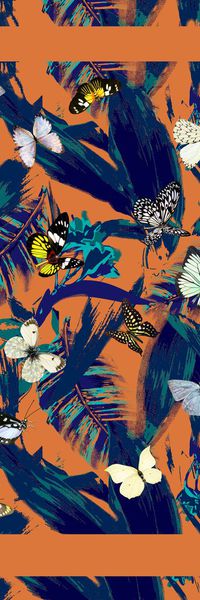 蝴蝶印花华亿平台图片