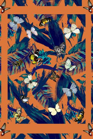 蝴蝶印花华亿平台图片