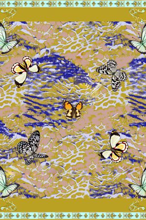 蝴蝶印花华亿平台图片