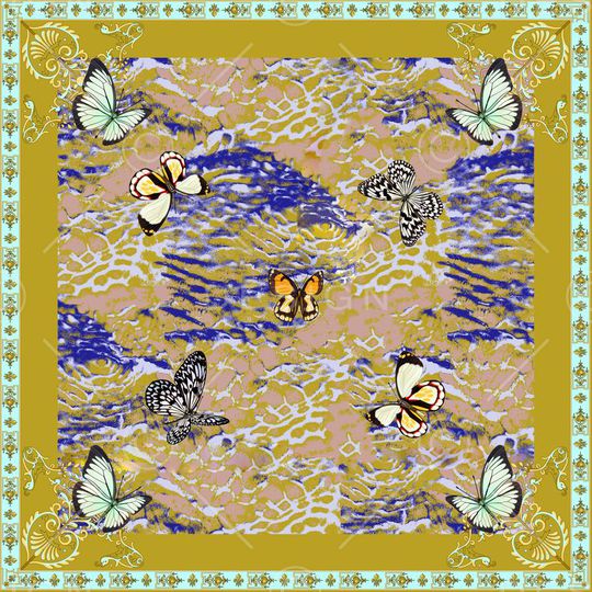 蝴蝶印花华亿平台图片