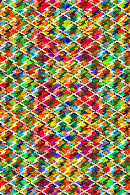 抽象彩色几何色块印花华亿平台图片