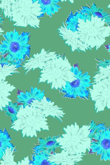 594448-油画菊花线描