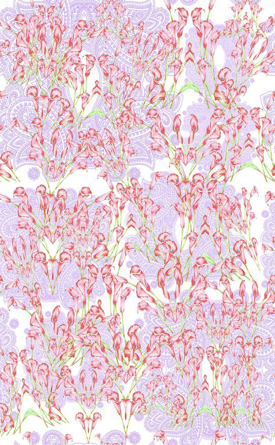 花卉花丛印花华亿平台图片