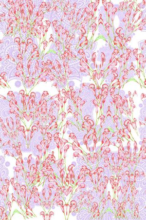 花卉花丛印花华亿平台图片