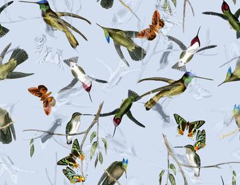 594555-复古手绘花鸟清新印花