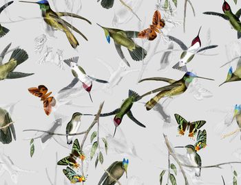 594556-复古手绘花鸟清新印花