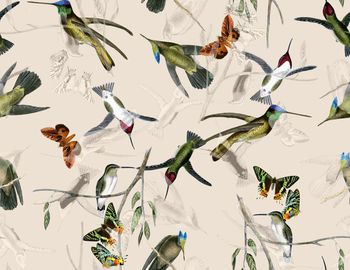 594557-复古手绘花鸟清新印花