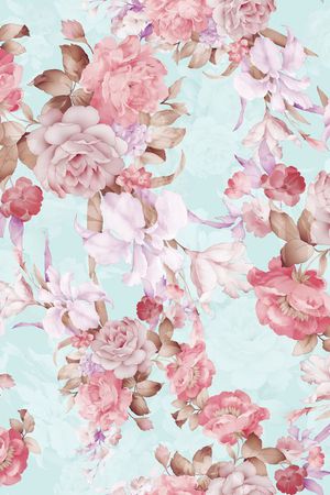 花卉印花华亿平台图片