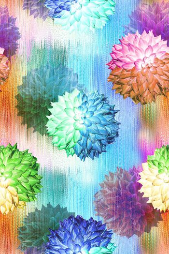 594639-彩虹光束花卉女装