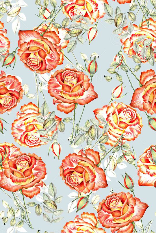 时尚花卉印花华亿平台图片