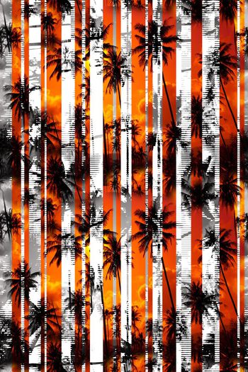 594690-度假黄昏椰树男装裤子