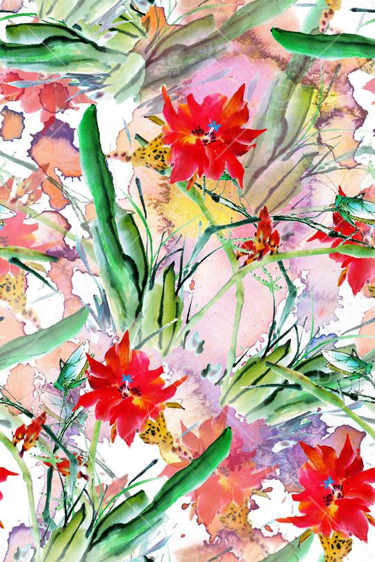 水墨印花华亿平台图片