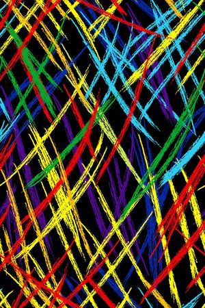 手绘线条印花华亿平台图片