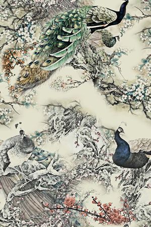 中国风印花华亿平台图片