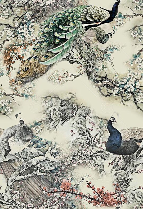 中国风印花华亿平台图片